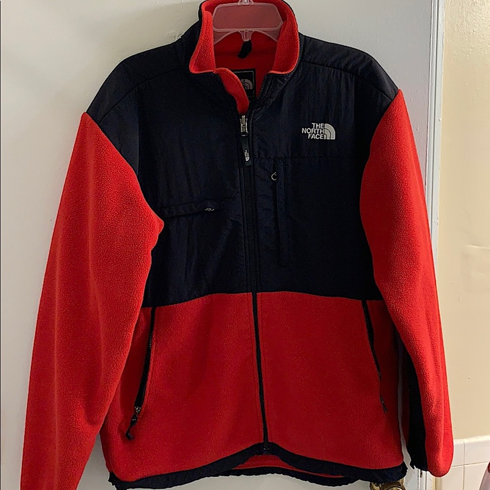 North Face Men’s Fleece Winter Coat, Red